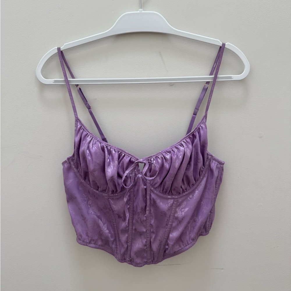 Urban Outfitters Purple Satin Corset Top
